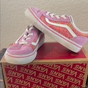 Vans slip on old skool roses